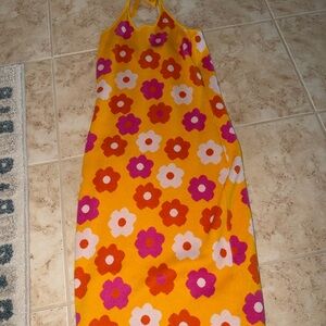 - Orange, Pink, White womens dress